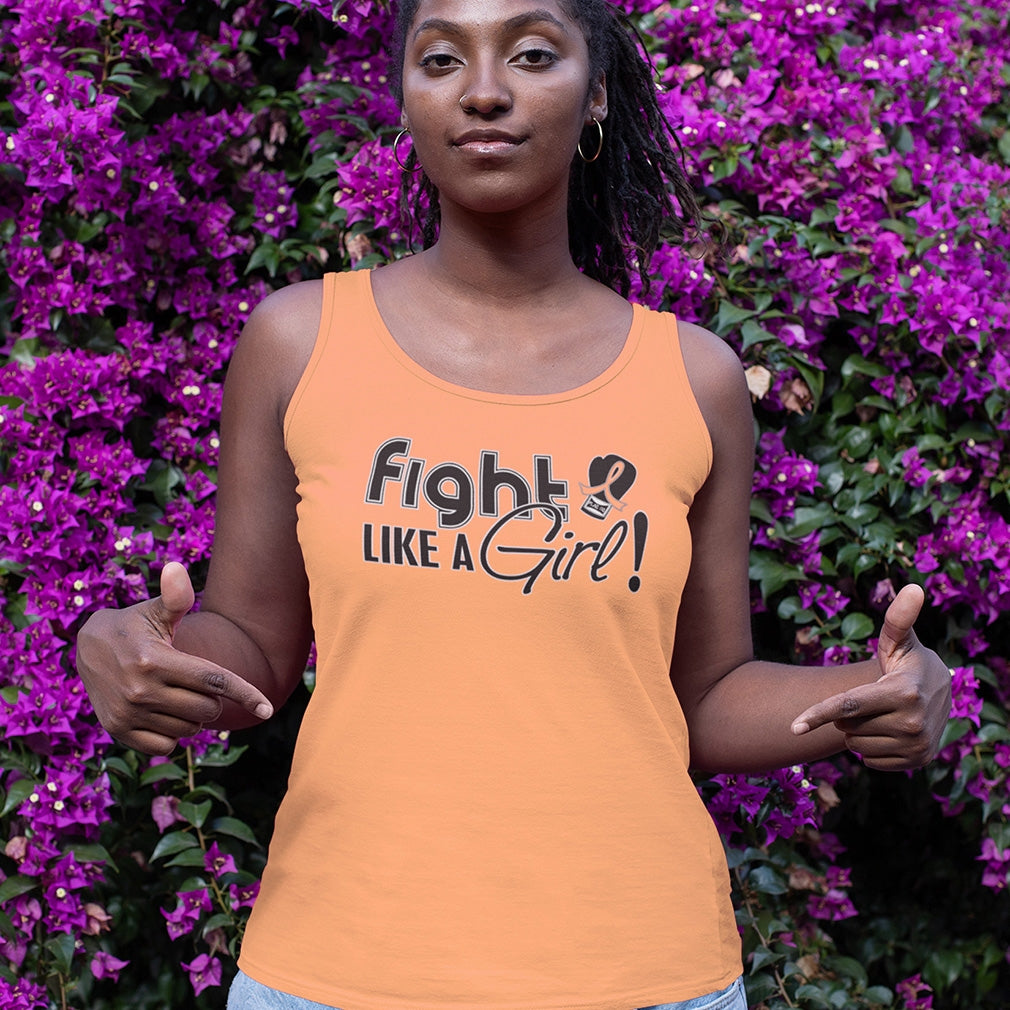 "Fight Like a Girl Signature" Stretch Tank Top - Peach
