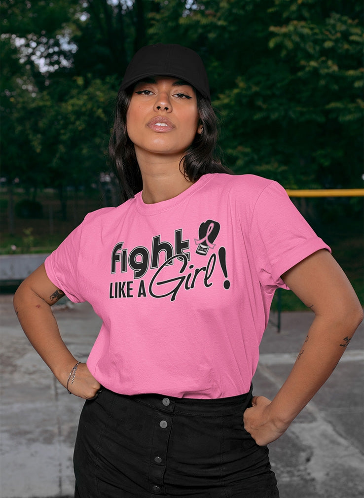 "Fight Like a Girl Signature" Unisex T-Shirt - Pink
