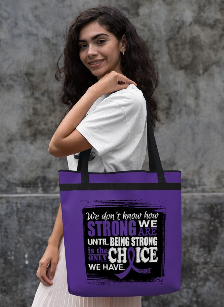 "How Strong We Are" Darcey Tote Bag - Purple