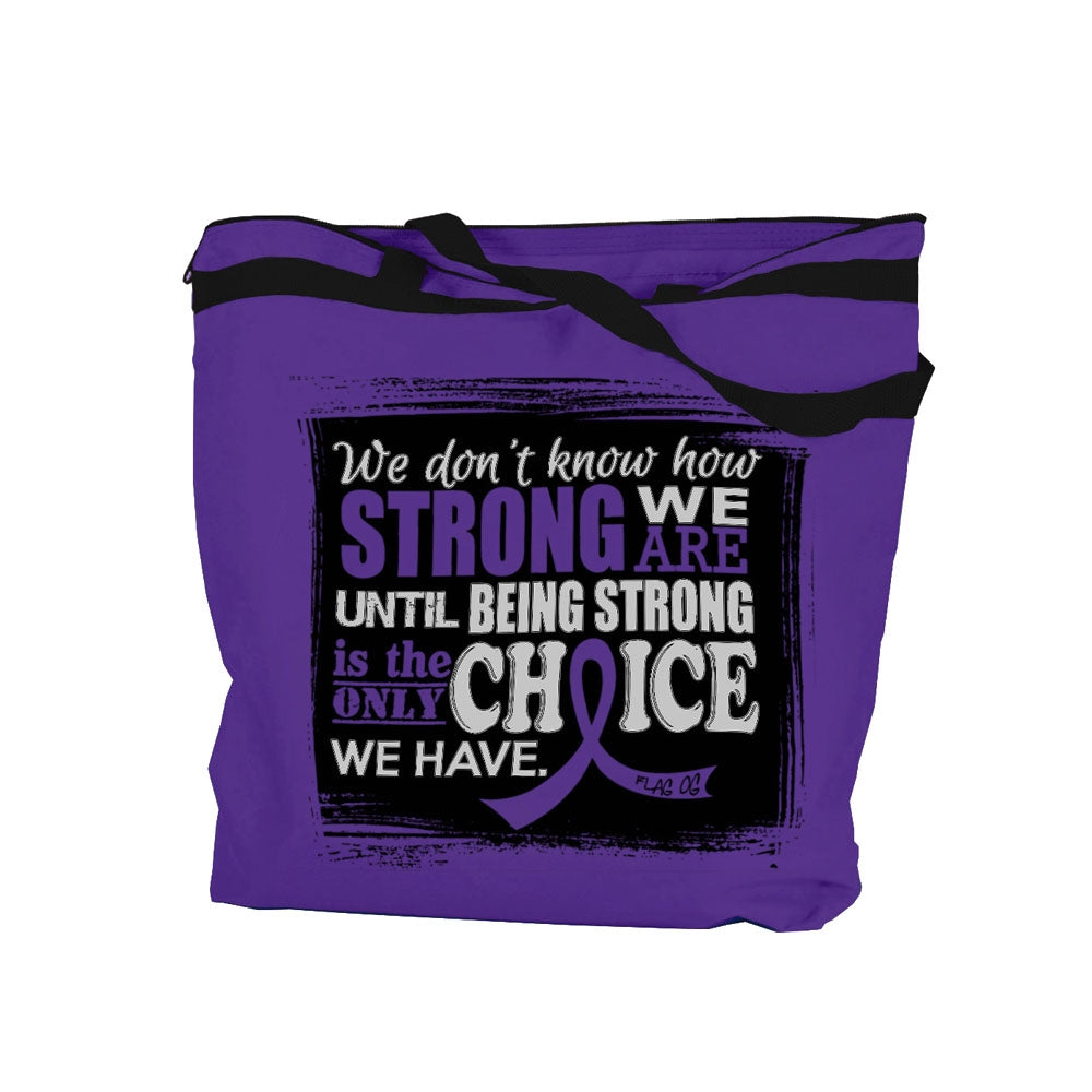 "How Strong We Are" Darcey Tote Bag - Purple