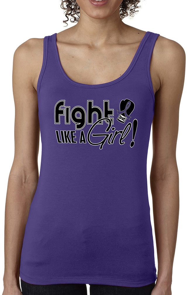 "Fight Like a Girl Signature" Stretch Tank Top - Purple