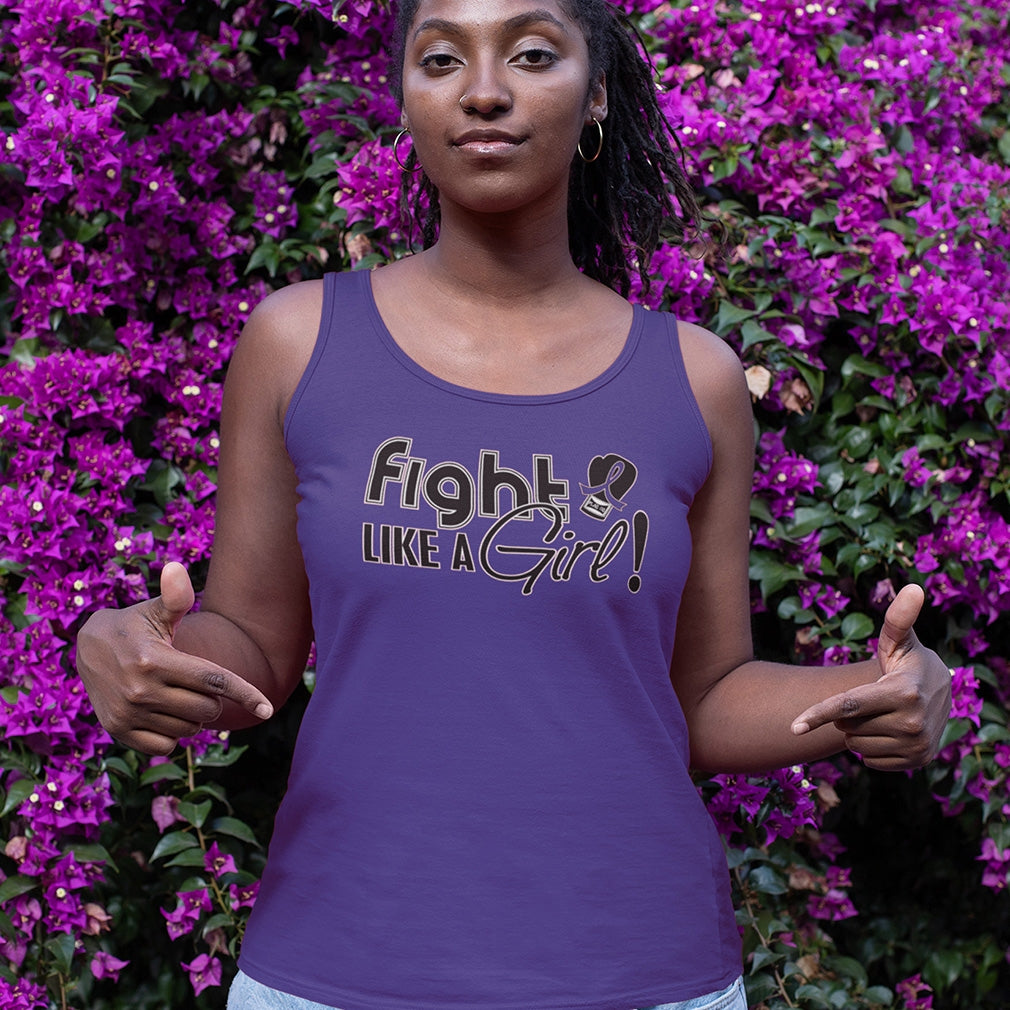 "Fight Like a Girl Signature" Stretch Tank Top - Purple