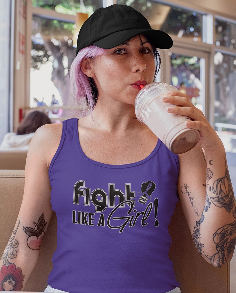 "Fight Like a Girl Signature" Stretch Tank Top - Purple