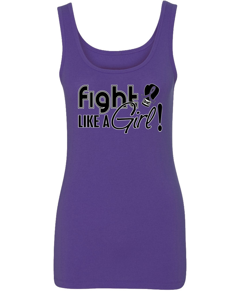 "Fight Like a Girl Signature" Stretch Tank Top - Purple