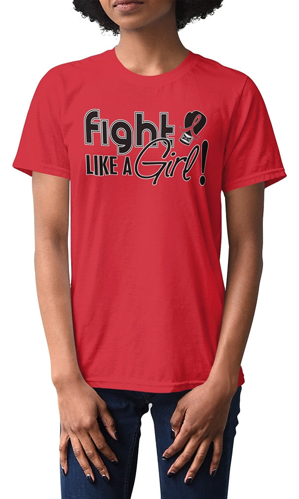 "Fight Like a Girl Signature" Unisex T-Shirt - Red
