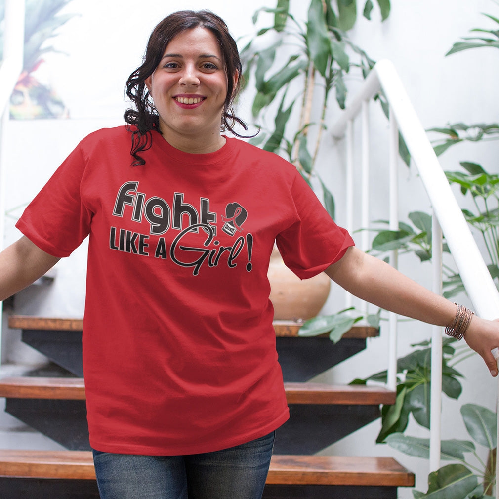 "Fight Like a Girl Signature" Unisex T-Shirt - Red