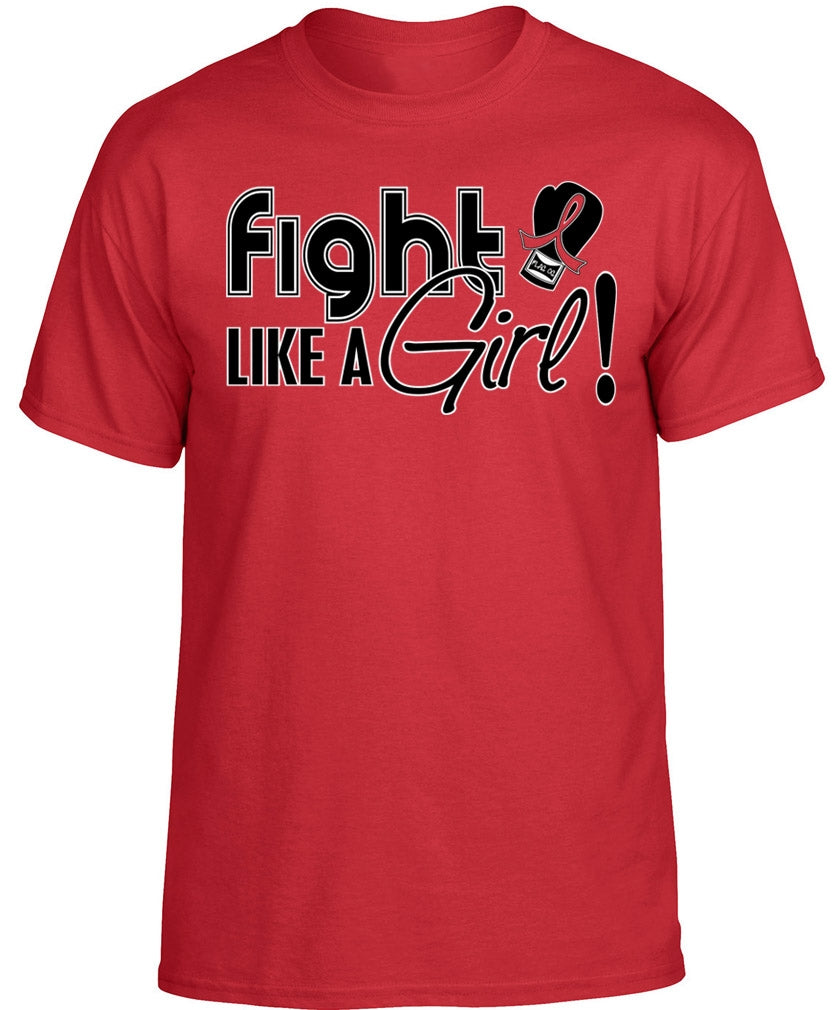"Fight Like a Girl Signature" Unisex T-Shirt - Red