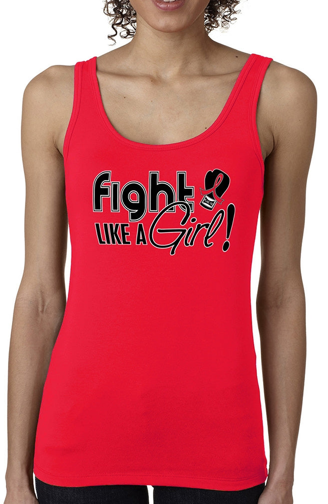 "Fight Like a Girl Signature" Stretch Tank Top - Red