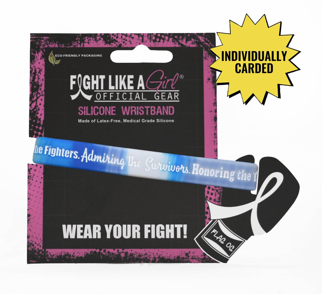 "Supporting Admiring Honoring" Ink-Filled Silicone Wristband - Blue