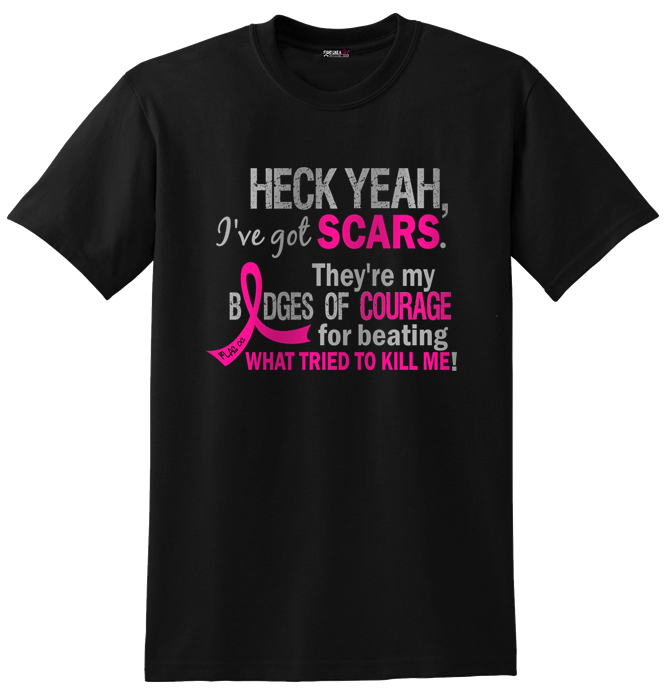 Scars Unisex T-Shirt - Black w/ Pink