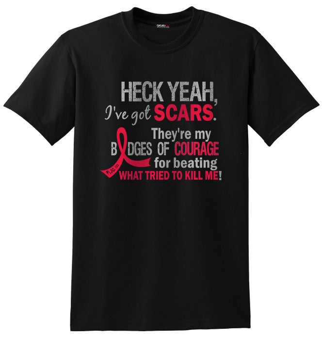Scars Unisex T-Shirt - Black w/ Red
