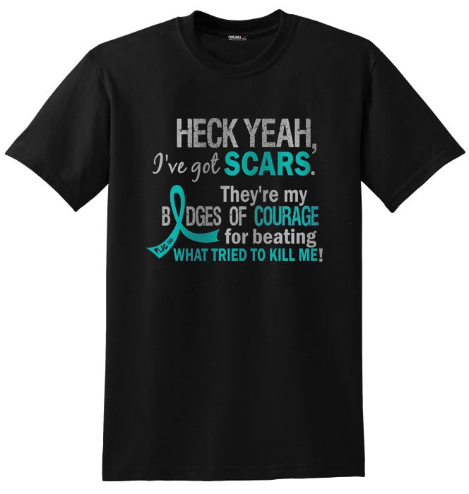 Scars Unisex T-Shirt - Black w/ Teal