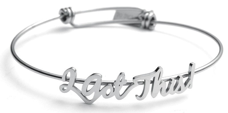 I Got This Script Bracelet - Silver