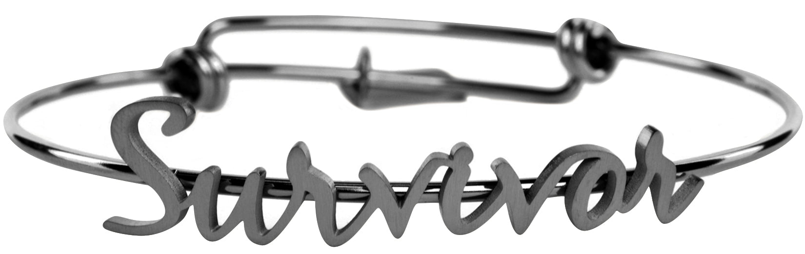 Survivor Script Bracelet - Brushed Gunmetal