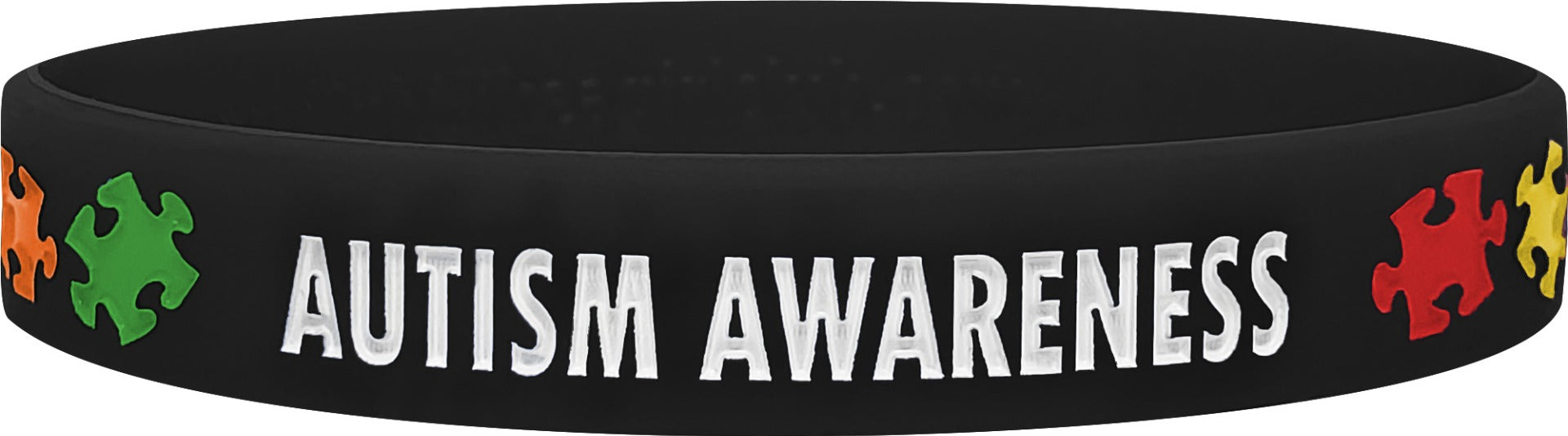 Autism Awareness Silicone Wristband - Black