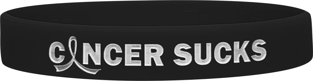 Cancer Sucks Silicone Wristband - Black