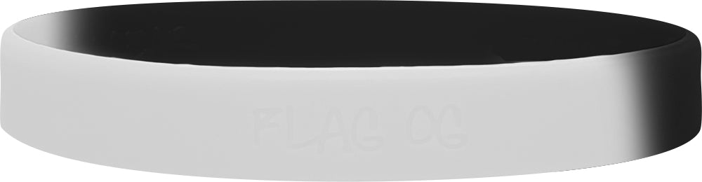 Fight Like a Girl Hybrid Silicone Wristband - Black/White