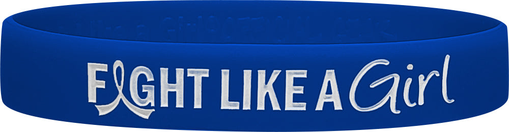 Fight Like a Girl Wristband - Blue