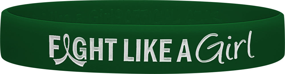 Fight Like a Girl Wristband - Emerald Green