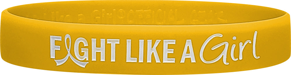 Fight Like a Girl Wristband - Gold