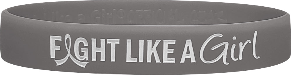 Fight Like a Girl Wristband - Grey