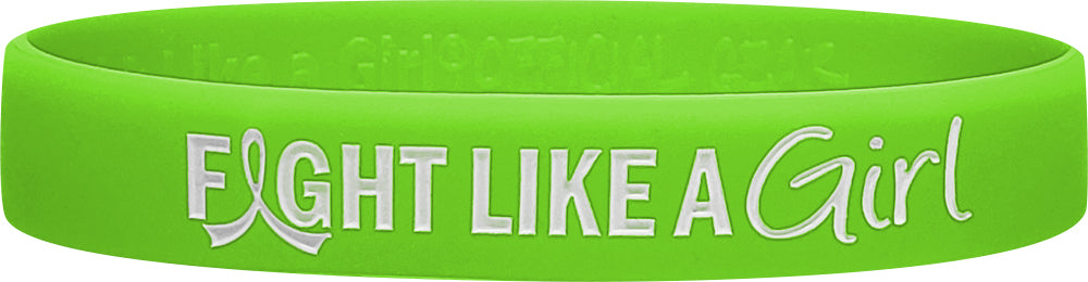 Fight Like a Girl Wristband - Lime Green
