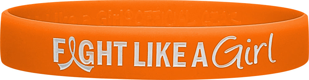 Fight Like a Girl Wristband - Orange