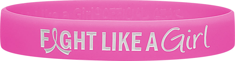 Fight Like a Girl Wristband - Pink