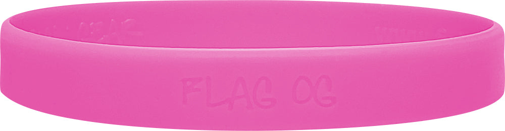 Fight Like a Girl Hybrid Silicone Wristband - Pink