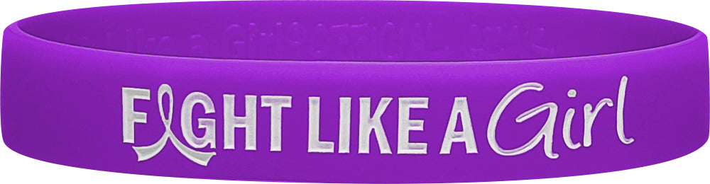 Fight Like a Girl Wristband - Purple
