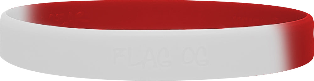 Fight Like a Girl Hybrid Silicone Wristband - Red/White