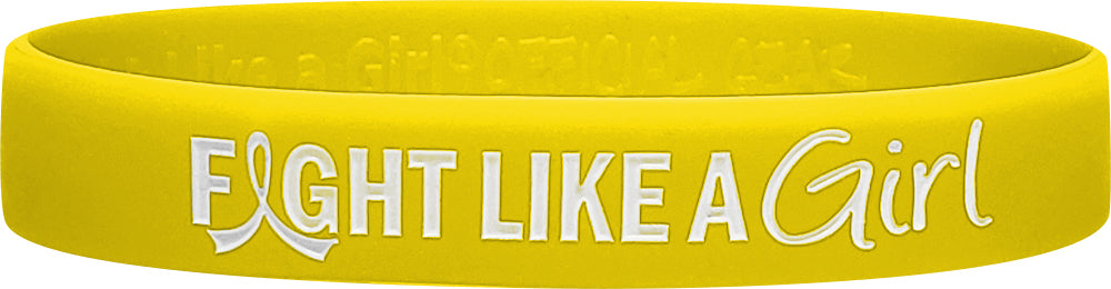 Fight Like a Girl Wristband - Yellow
