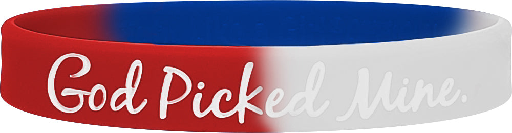 Heaven Needed a Hero Silicone Wristband - Red/White/Blue