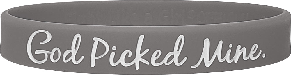 Heaven Needed a Hero Silicone Wristband - Grey