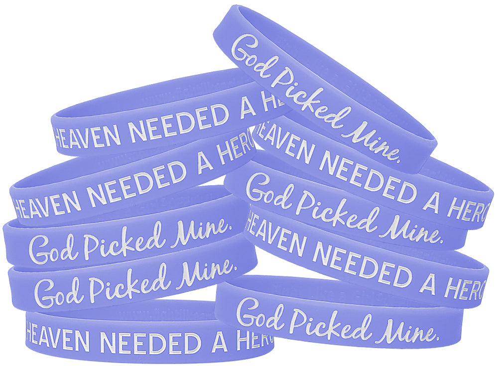 Heaven Needed a Hero Silicone Wristband - Periwinkle