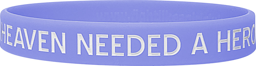 Heaven Needed a Hero Silicone Wristband - Periwinkle