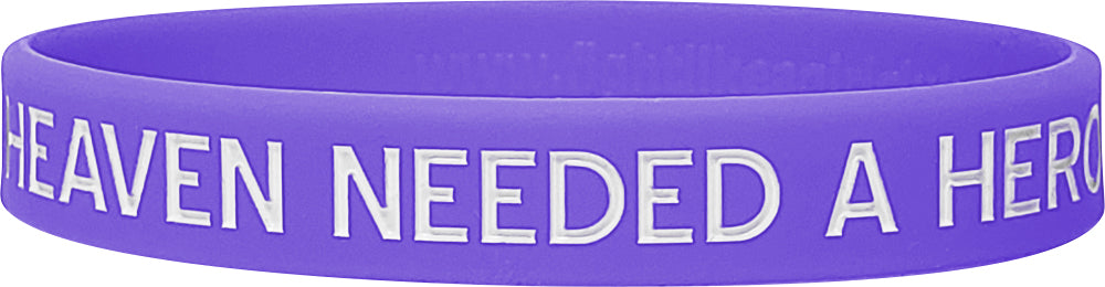 Heaven Needed a Hero Silicone Wristband - Violet