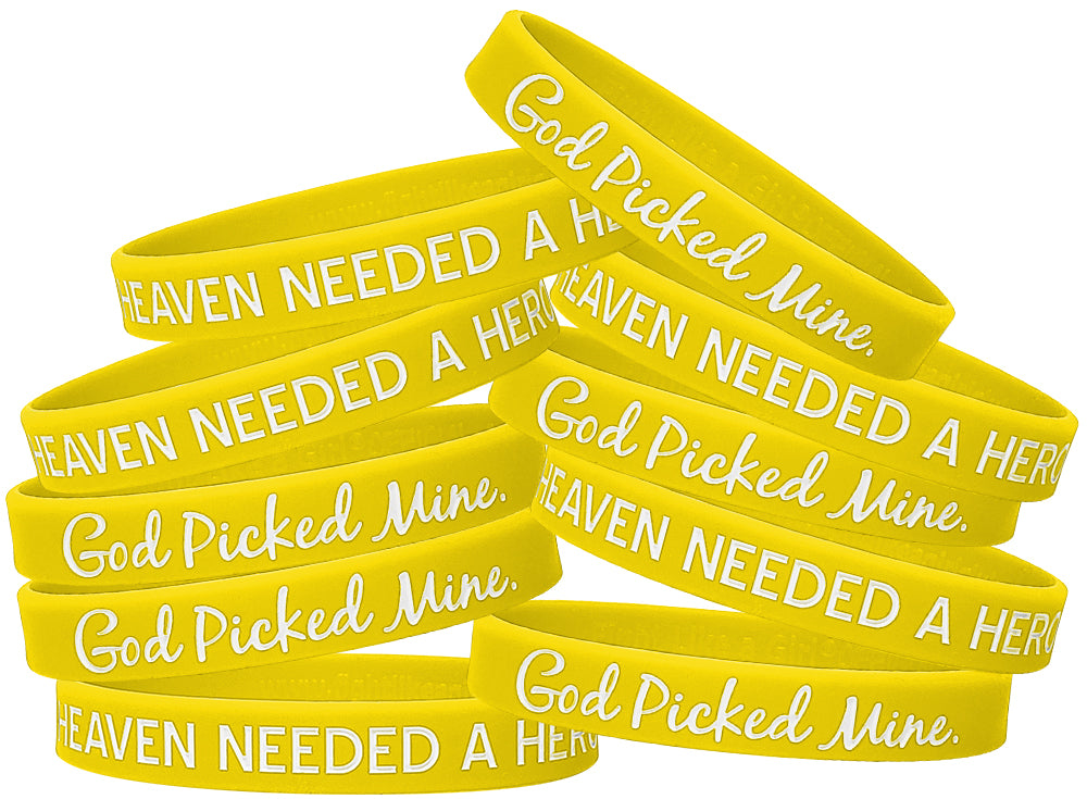 Heaven Needed a Hero Silicone Wristband - Yellow