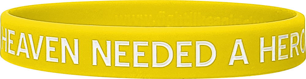 Heaven Needed a Hero Silicone Wristband - Yellow