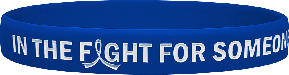 In the Fight for Someone I Love Silicone Wristband - Blue