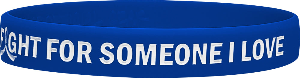 In the Fight for Someone I Love Silicone Wristband - Blue