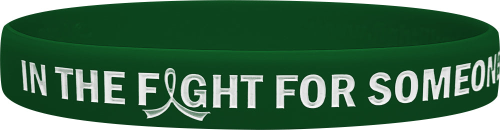 In the Fight for Someone I Love Silicone Wristband - Emerald Green