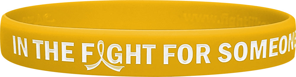 In the Fight for Someone I Love Silicone Wristband - Gold