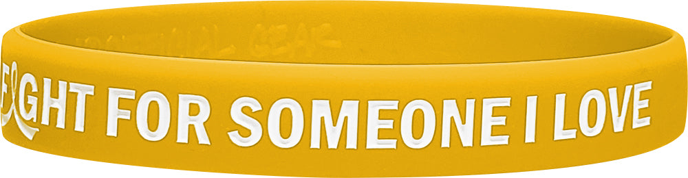 In the Fight for Someone I Love Silicone Wristband - Gold