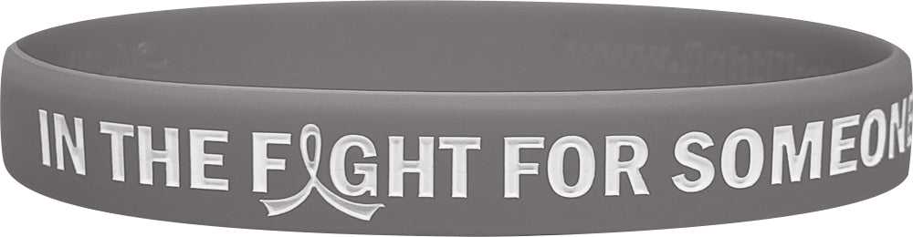 In the Fight for Someone I Love Silicone Wristband - Grey