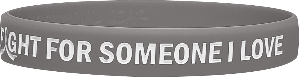 In the Fight for Someone I Love Silicone Wristband - Grey