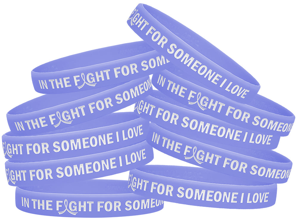In the Fight for Someone I Love Silicone Wristband - Periwinkle