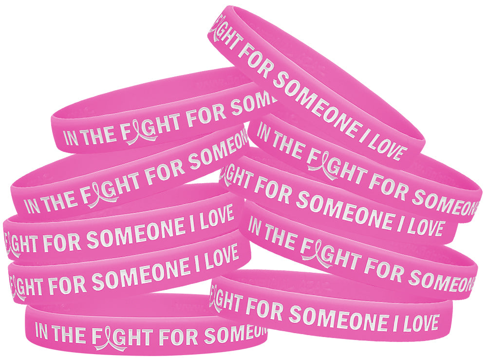 In the Fight for Someone I Love Silicone Wristband - Pink