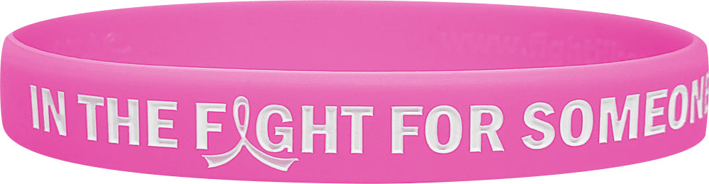 In the Fight for Someone I Love Silicone Wristband - Pink