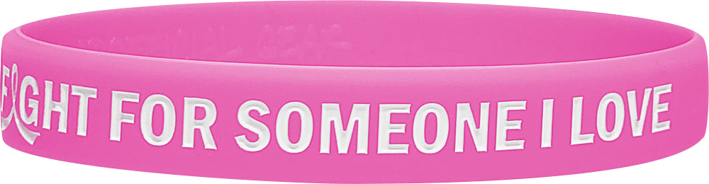 In the Fight for Someone I Love Silicone Wristband - Pink